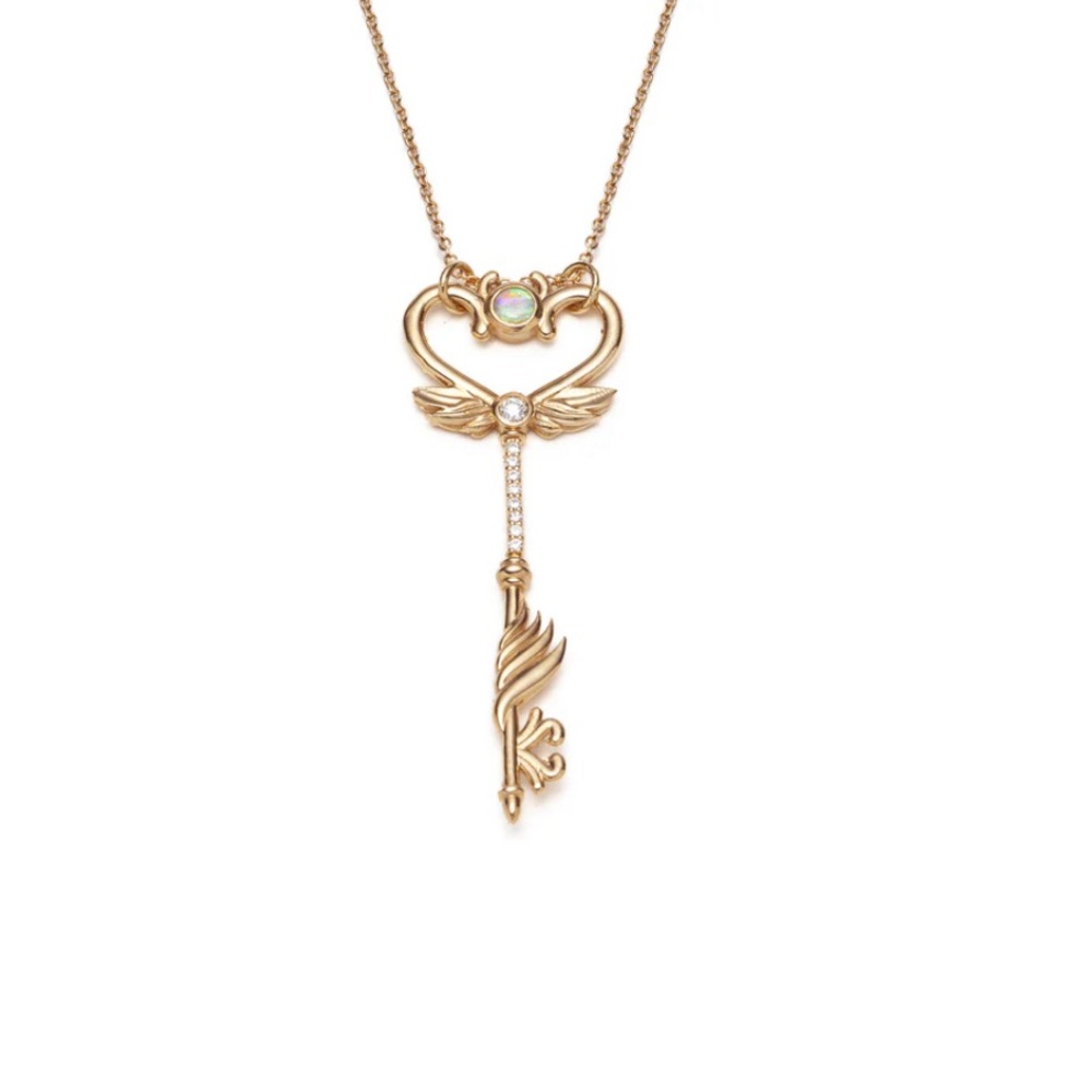 ISO Sofia Zakia wings key to my heart opal diamond pendant or necklace